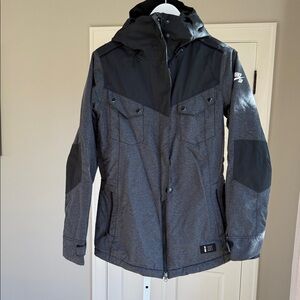 Nike SB grey and Black Hooded snowboard Jacket